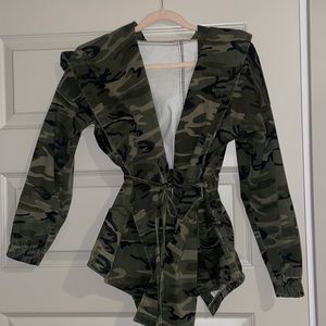 Military print jacket / cardigan
